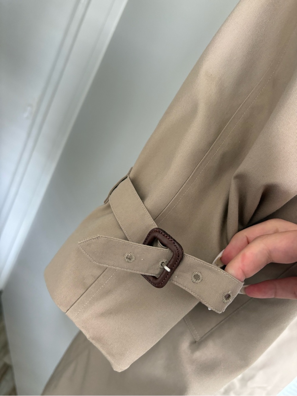 Vintage Burberry Tan Trench 100% Wool - Picture 8 of 13